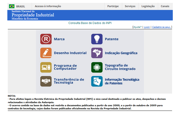 consulta inpi classe 35